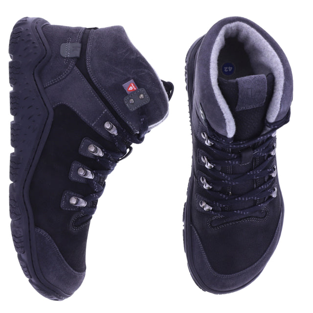 Koel | Robo 2.0 | Schwarz | Fettleder mit Merinowollfutter | Herren Barfußstiefelette