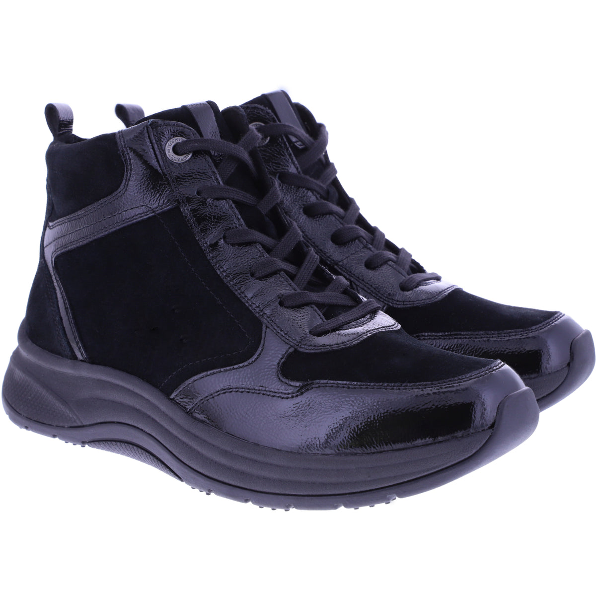 Ganter AKTIV | High Flyer | Schwarz Knautschlack | Weite: H | Leder | 0-201872-0100 | Damen Booties