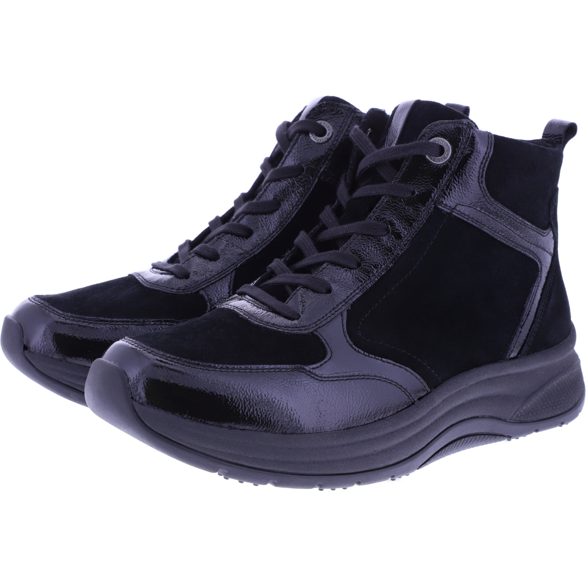 Ganter AKTIV | High Flyer | Schwarz Knautschlack | Weite: H | Leder | 0-201872-0100 | Damen Booties