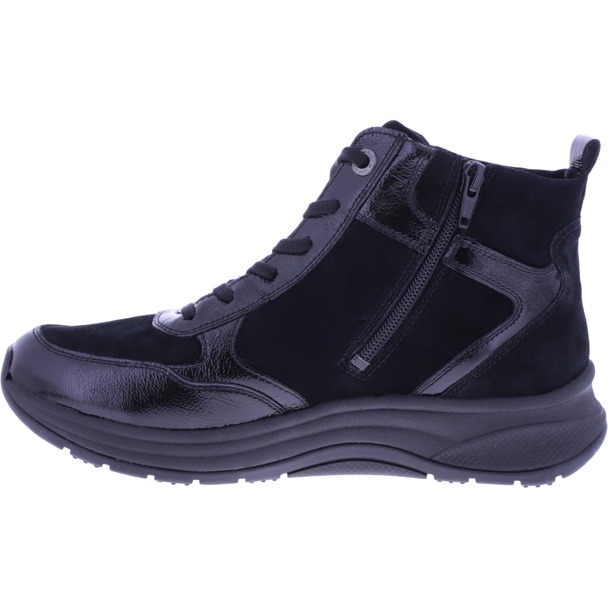 Ganter AKTIV | High Flyer | Schwarz Knautschlack | Weite: H | Leder | 0-201872-0100 | Damen Booties