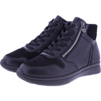 Ganter | Kira | Schwarz | Leder-Knautschlack | Sensitiv | Weite: K | 0-209281-0100 | Damen Bootie