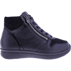 Ganter | Kira | Schwarz | Leder-Knautschlack | Sensitiv | Weite: K | 0-209281-0100 | Damen Bootie