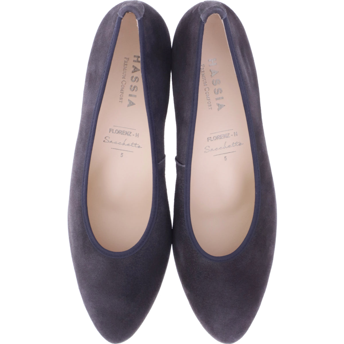 Hassia / Florenz / Graphit Samtziege / Wechselfußbett / Art: 0-304902-6300 / Damen Pumps