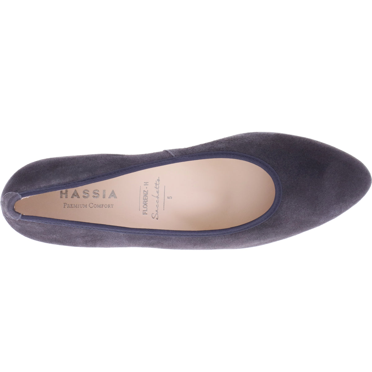 Hassia / Florenz / Graphit Samtziege / Wechselfußbett / Art: 0-304902-6300 / Damen Pumps