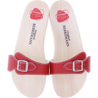 Berkemann / Original-Sandale / B100 / Rot Glattleder / Sohle: Natur / Art: 00100-200 / Unisex