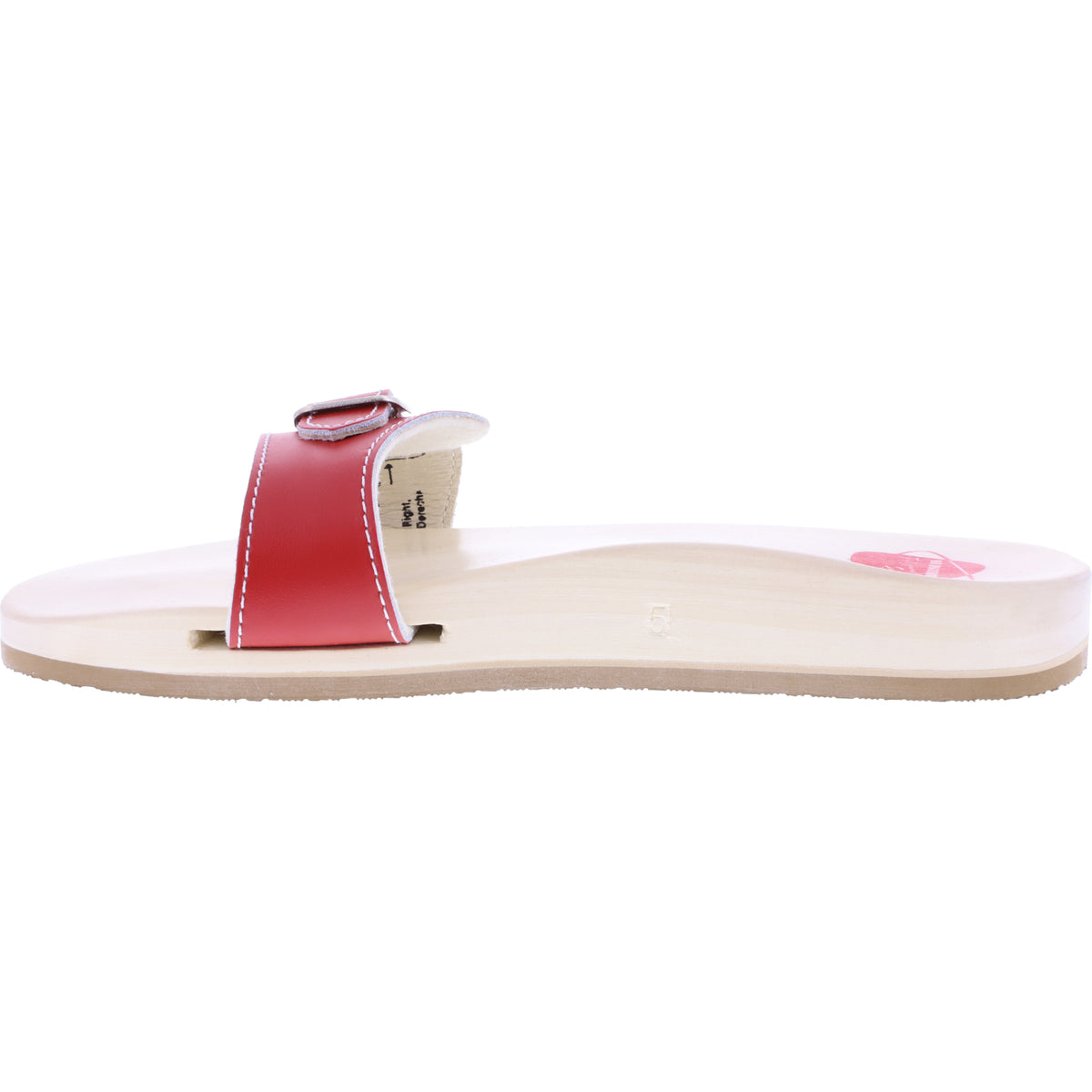 Berkemann / Original-Sandale / B100 / Rot Glattleder / Sohle: Natur / Art: 00100-200 / Unisex