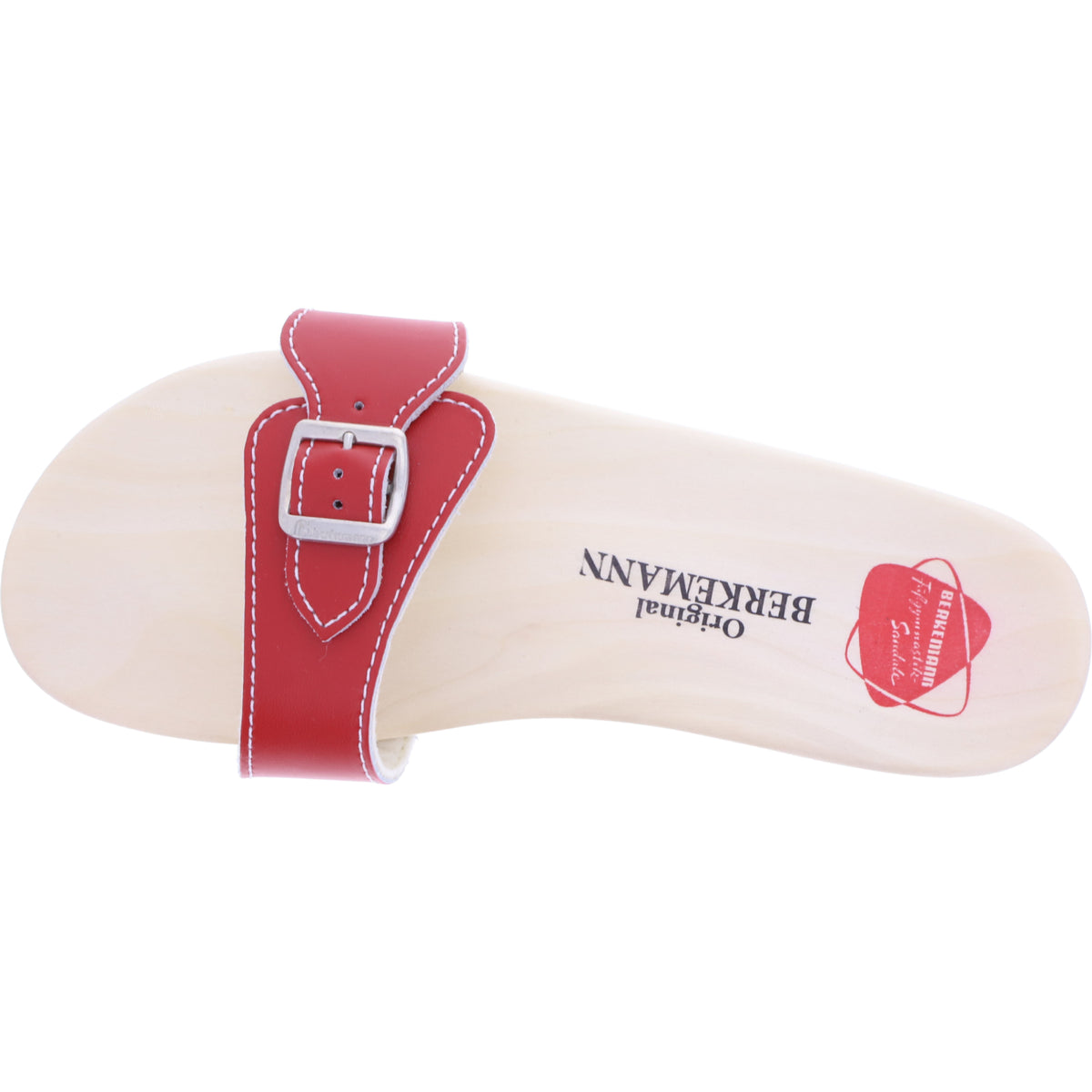 Berkemann / Original-Sandale / B100 / Rot Glattleder / Sohle: Natur / Art: 00100-200 / Unisex