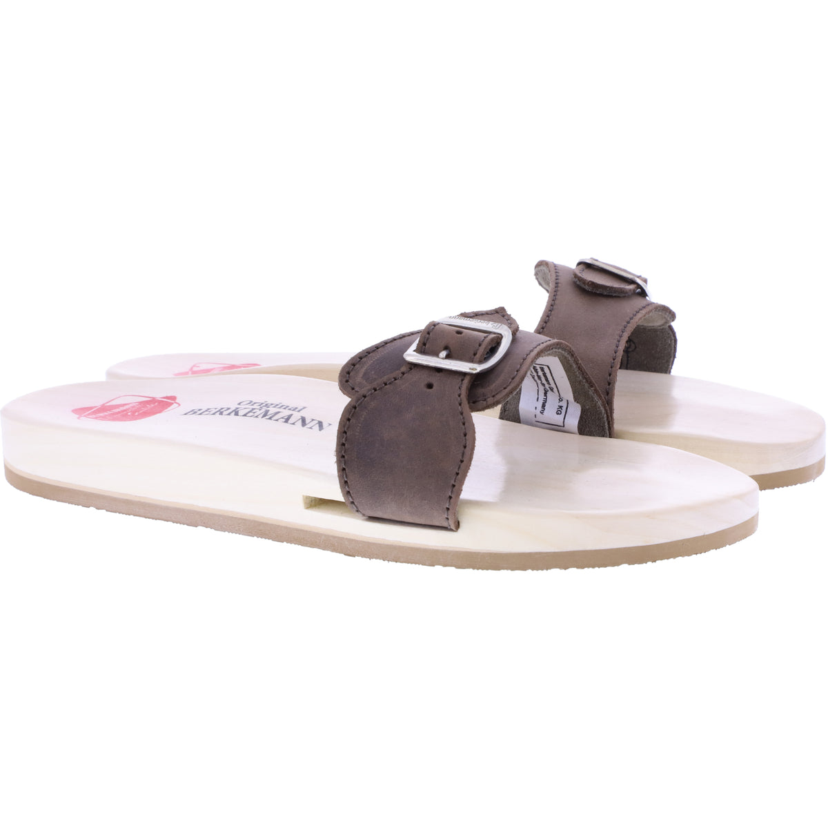 Berkemann / Original-Sandale / Dunkelbraun Fettleder / Sohle: Natur / Art: 00100-480 / Unisex