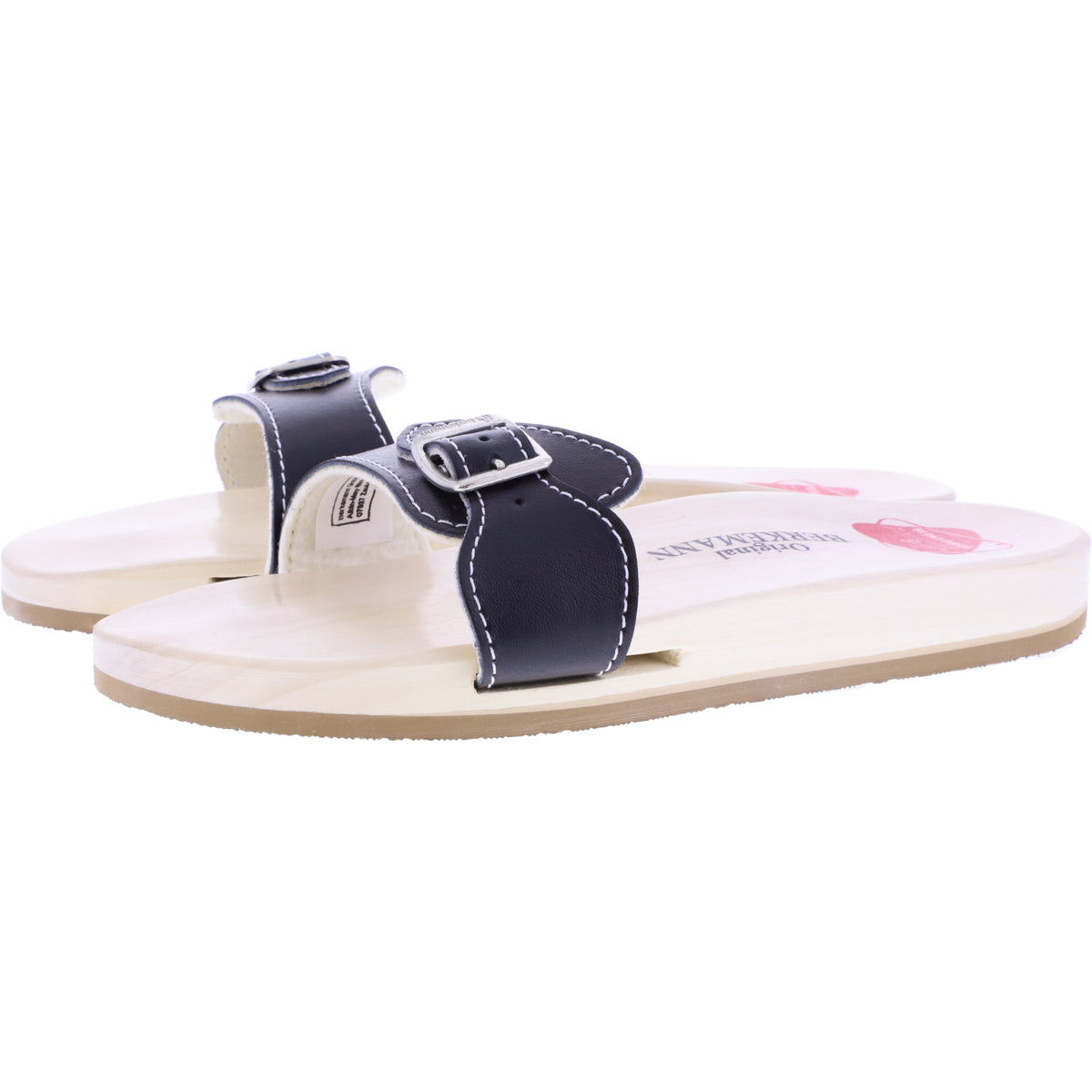 Berkemann | Original-Sandale | B100 | Schwarz Glattleder | Sohle: Natur | 00100-900 | Unisex