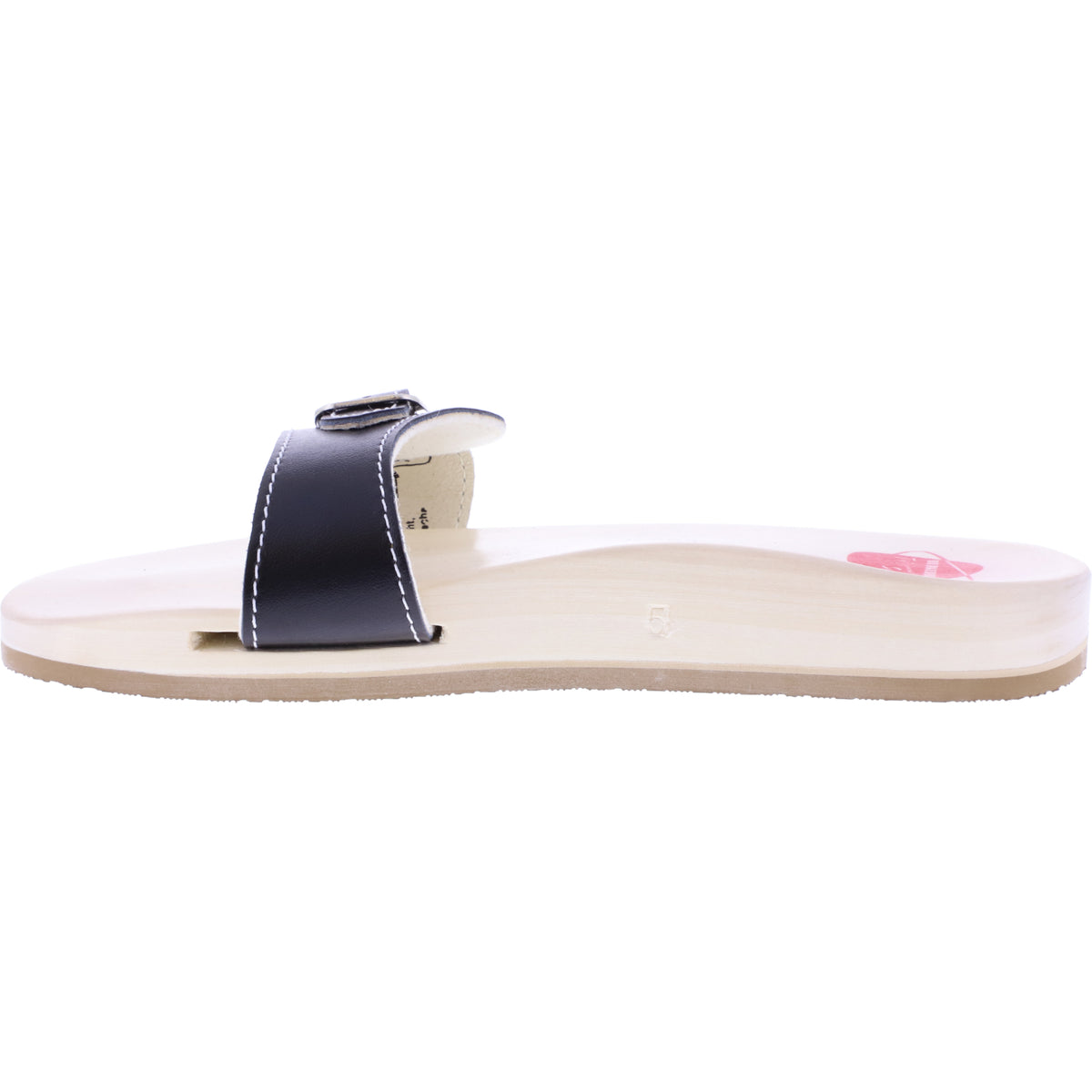 Berkemann | Original-Sandale | B100 | Schwarz Glattleder | Sohle: Natur | 00100-900 | Unisex