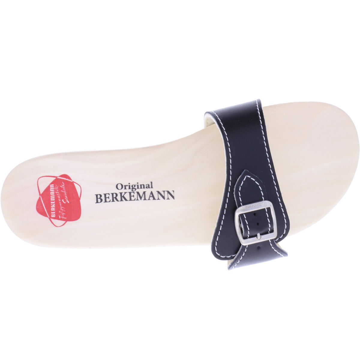 Berkemann | Original-Sandale | B100 | Schwarz Glattleder | Sohle: Natur | 00100-900 | Unisex