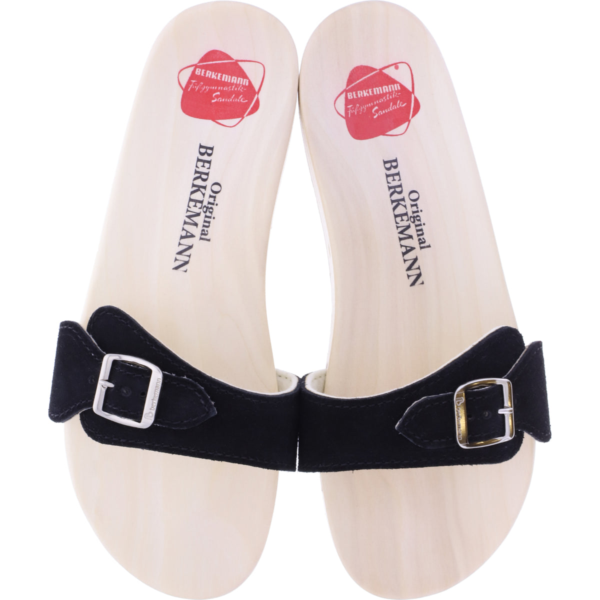 Berkemann / Original-Sandale / B100 / Schwarz Velours / Sohle: Natur / Art: 00100-991 / Unisex