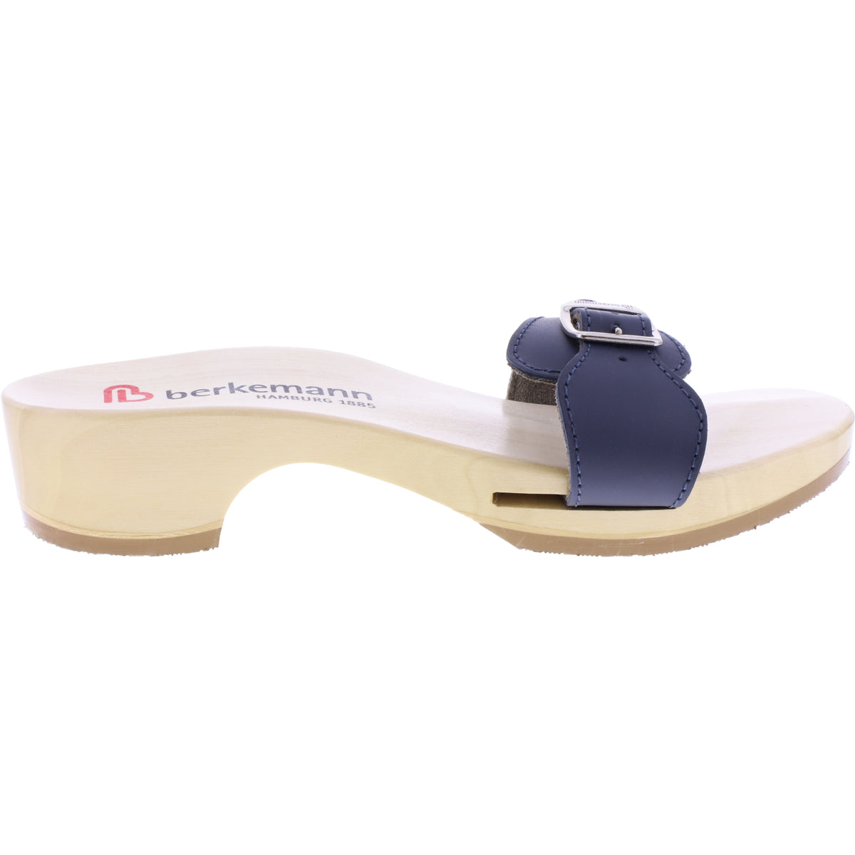 Berkemann / Hamburg-Sandale / Dunkelblau Glattleder / Sohle: Natur / Art: 00102-300/ Unisex