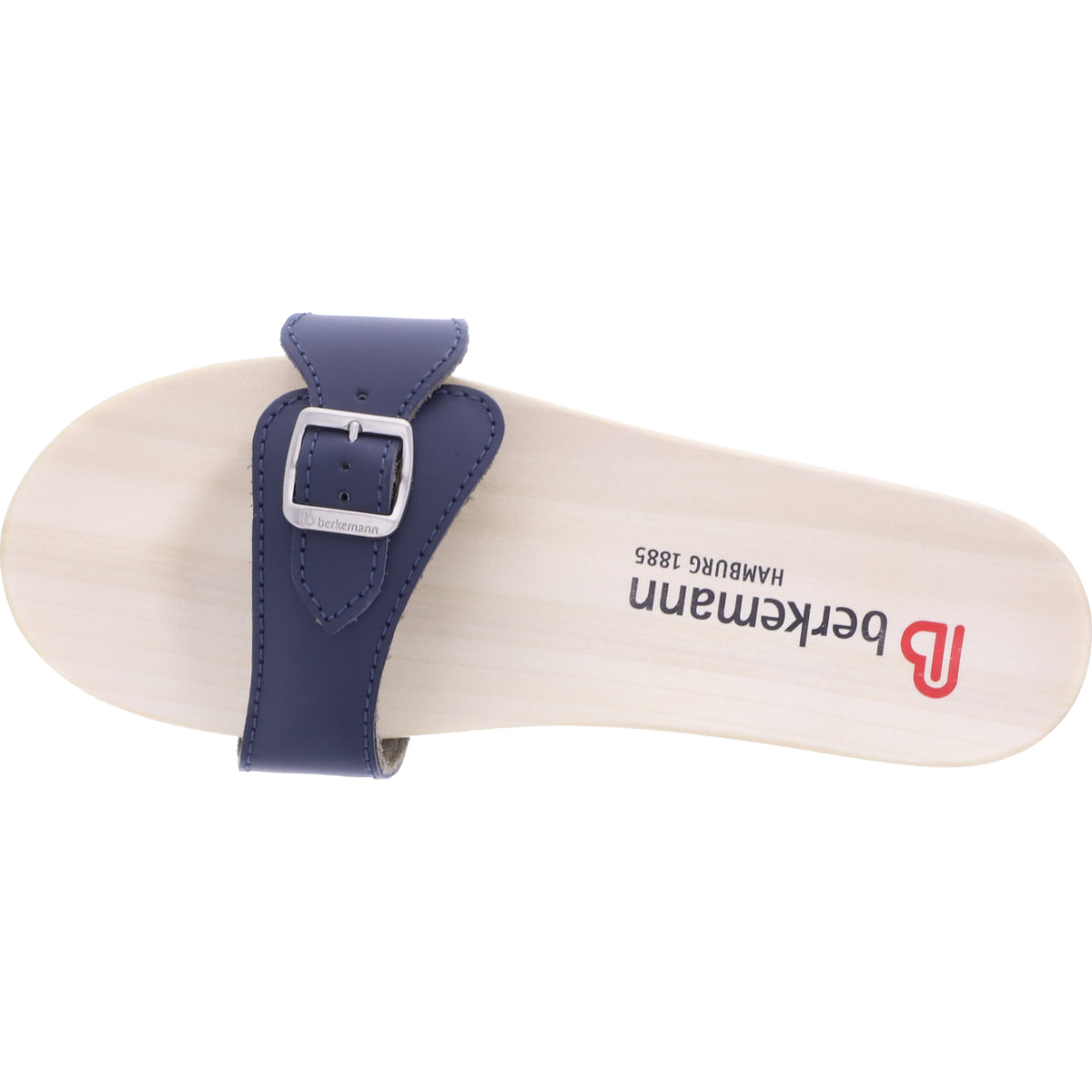 Berkemann / Hamburg-Sandale / Dunkelblau Glattleder / Sohle: Natur / Art: 00102-300/ Unisex