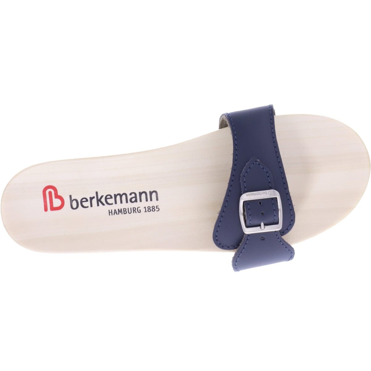 Berkemann / Hamburg-Sandale / Dunkelblau Glattleder / Sohle: Natur / Art: 00102-300/ Unisex