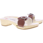 Berkemann / Hamburg-Sandale / B102 / Braun Glattleder / Sohle: Natur / Art: 00102-400 / Unisex