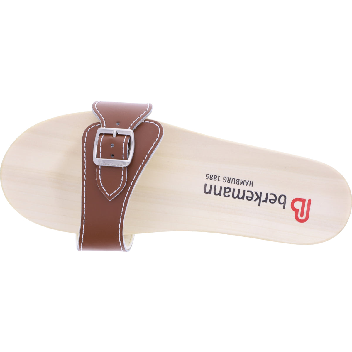 Berkemann / Hamburg-Sandale / B102 / Braun Glattleder / Sohle: Natur / Art: 00102-400 / Unisex