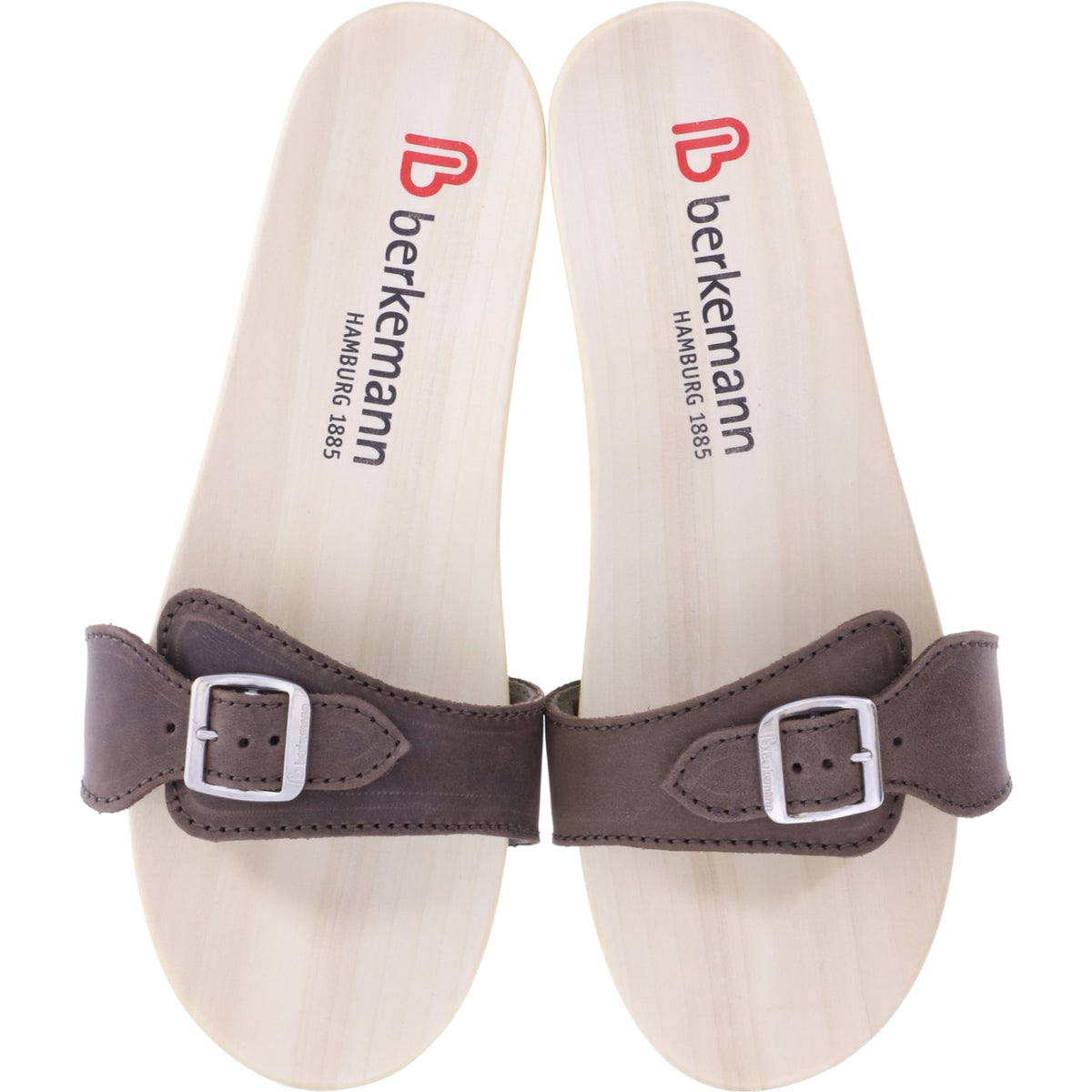 Berkemann / Hamburg-Sandale / Dunkelbraun Fettleder / Sohle: Natur / Art: 00102-480 / Unisex