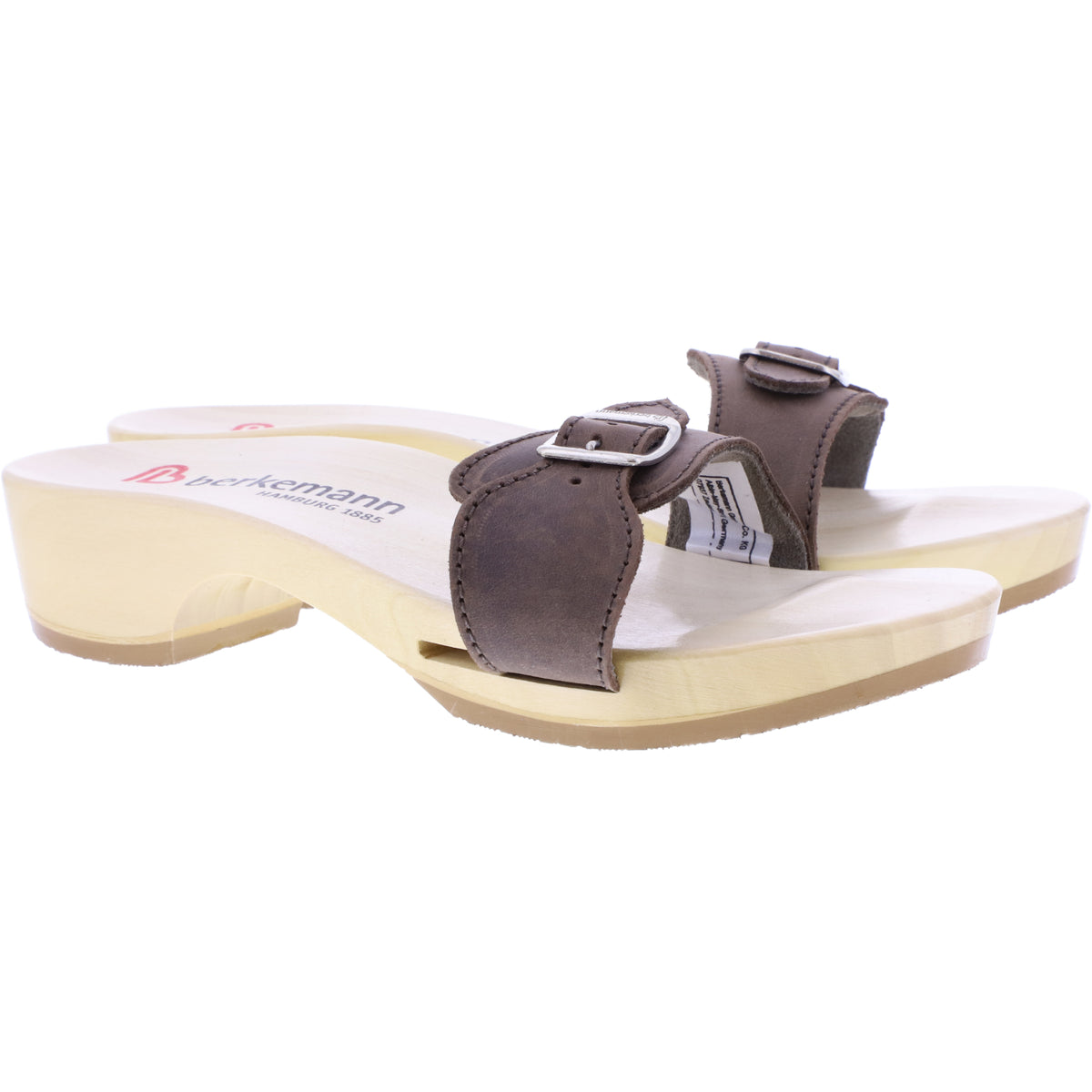Berkemann / Hamburg-Sandale / Dunkelbraun Fettleder / Sohle: Natur / Art: 00102-480 / Unisex