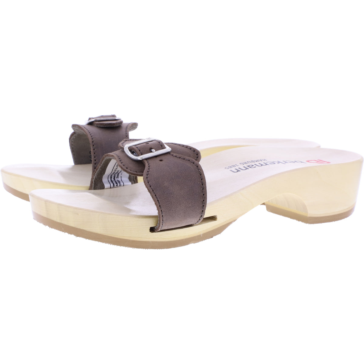 Berkemann / Hamburg-Sandale / Dunkelbraun Fettleder / Sohle: Natur / Art: 00102-480 / Unisex