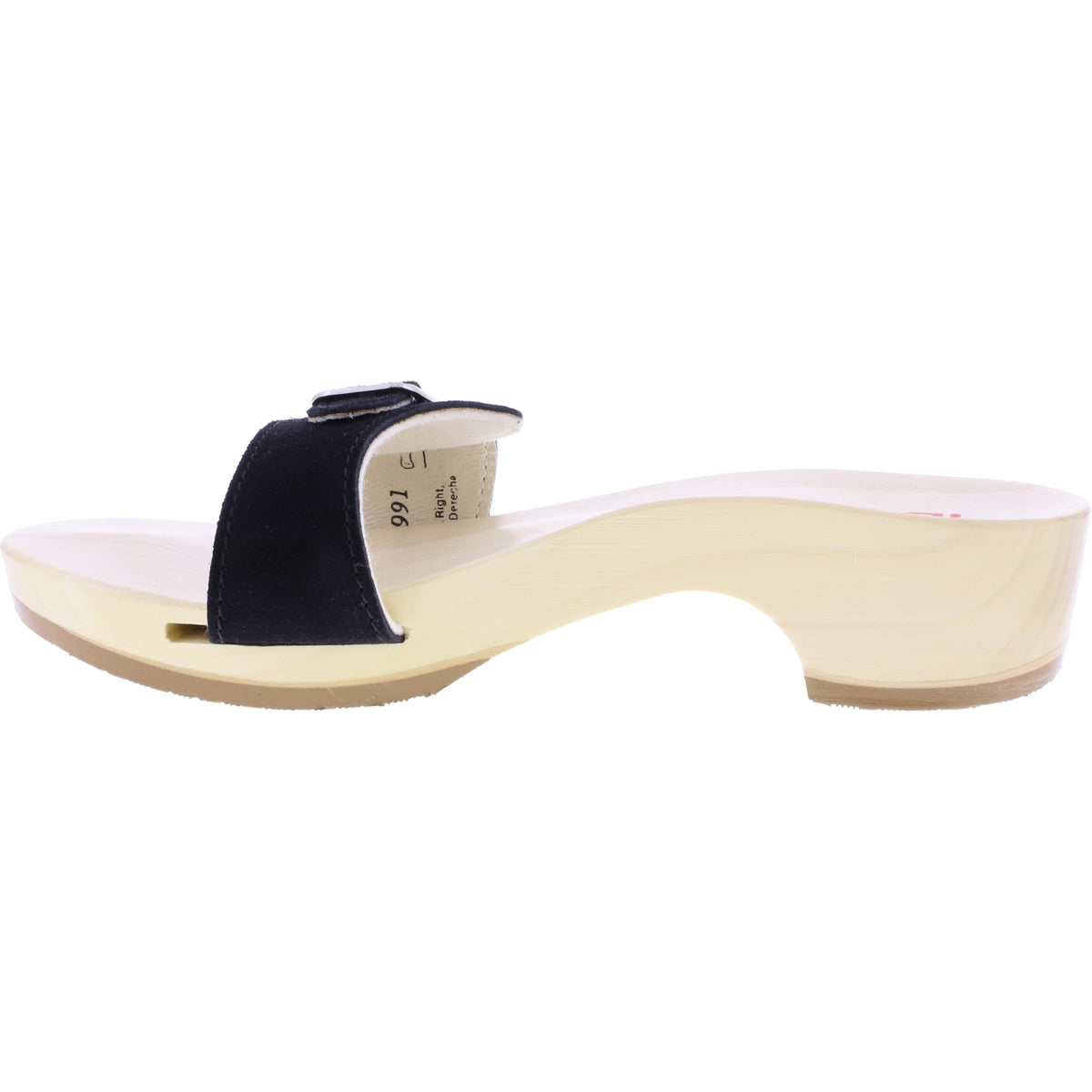 Berkemann / Hamburg-Sandale / B102 / Schwarz Velours / Sohle: Natur / Art: 00102-991 / Unisex