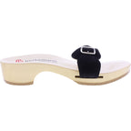 Berkemann / Hamburg-Sandale / B102 / Schwarz Velours / Sohle: Natur / Art: 00102-991 / Unisex