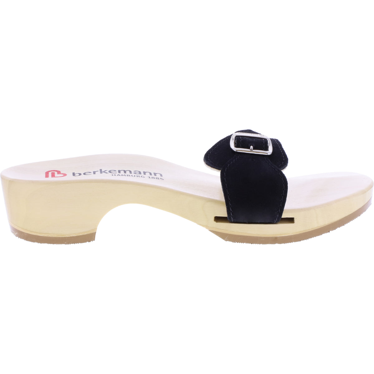 Berkemann / Hamburg-Sandale / B102 / Schwarz Velours / Sohle: Natur / Art: 00102-991 / Unisex