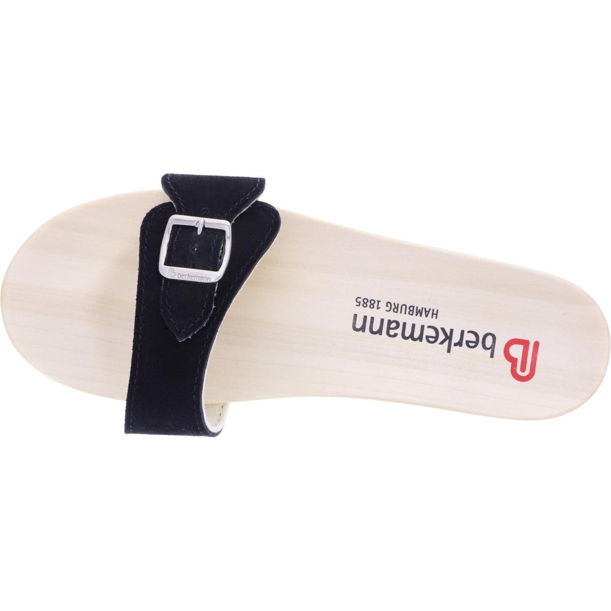 Berkemann / Hamburg-Sandale / B102 / Schwarz Velours / Sohle: Natur / Art: 00102-991 / Unisex