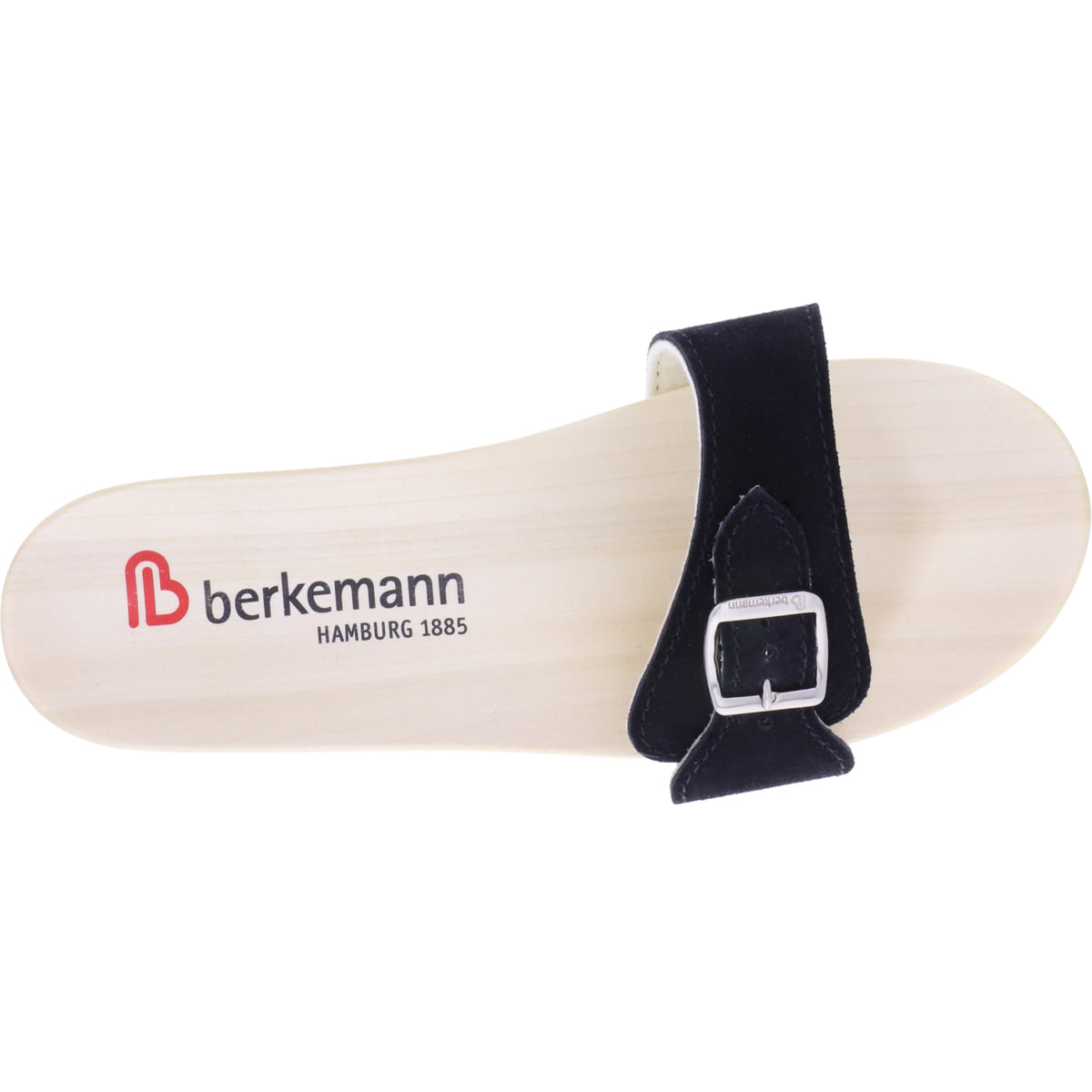 Berkemann / Hamburg-Sandale / B102 / Schwarz Velours / Sohle: Natur / Art: 00102-991 / Unisex
