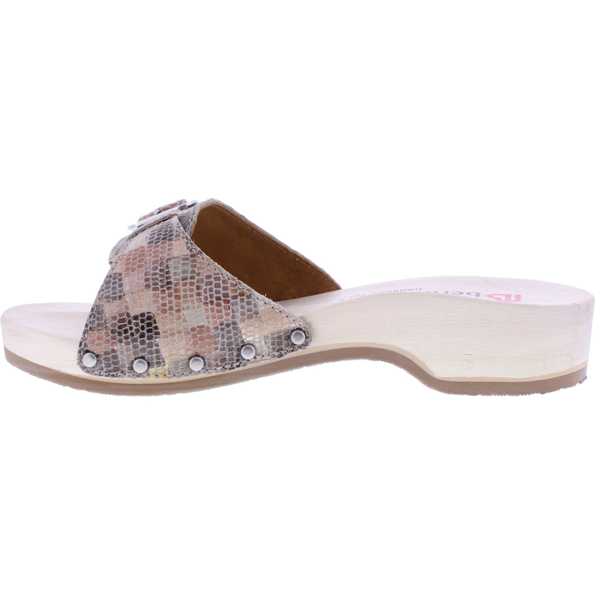 Berkemann / Hamburg / Beige/Braun Multiboa Leder / Art: 00110-440 / Damen Holzsandalen