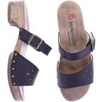 Berkemann | Helgoland | Schwarz Fettleder | *Exklusiv bei HOUSEOFSHOES* | Damen Holzsandalen