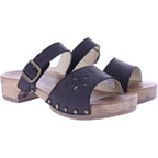 Berkemann | Helgoland | Schwarz Fettleder | *Exklusiv bei HOUSEOFSHOES* | Damen Holzsandalen