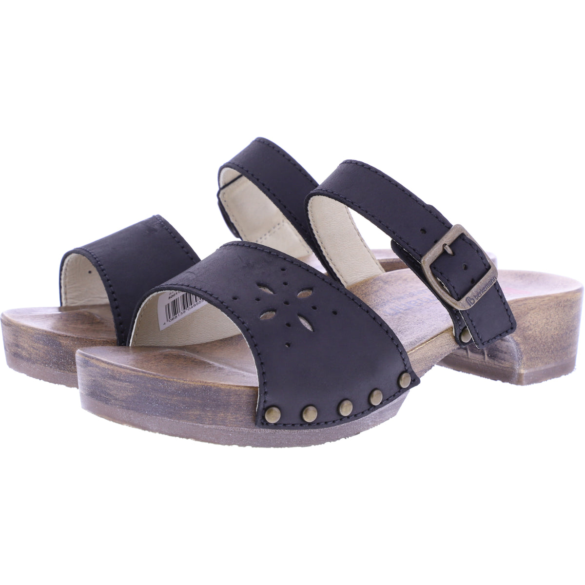 Berkemann | Helgoland | Schwarz Fettleder | *Exklusiv bei HOUSEOFSHOES* | Damen Holzsandalen