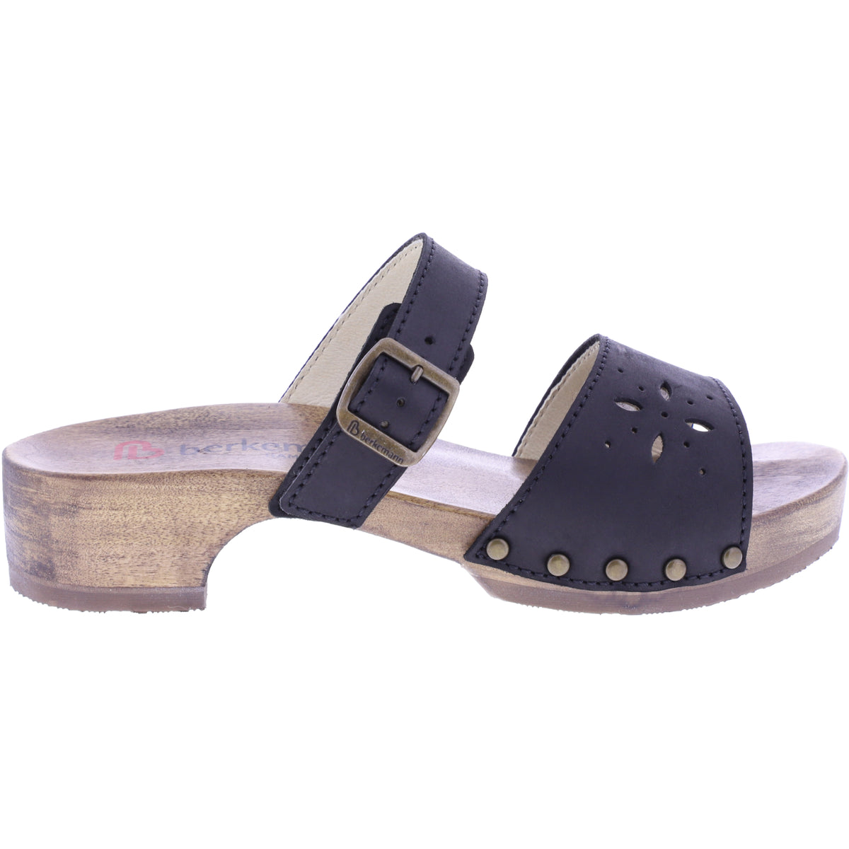 Berkemann | Helgoland | Schwarz Fettleder | *Exklusiv bei HOUSEOFSHOES* | Damen Holzsandalen