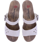 Berkemann | Helgoland | Beige Shiny Leder | *Exklusiv bei HOUSEOFSHOES* | Damen Holzsandalen