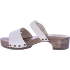 Berkemann | Helgoland | Beige Shiny Leder | *Exklusiv bei HOUSEOFSHOES* | Damen Holzsandalen