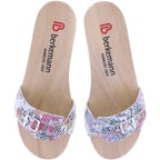 Berkemann | Peggy | Multicolor Dschungel Leder | *Exklusiv bei HOUSEOFSHOES* | Damen Holzsandalen