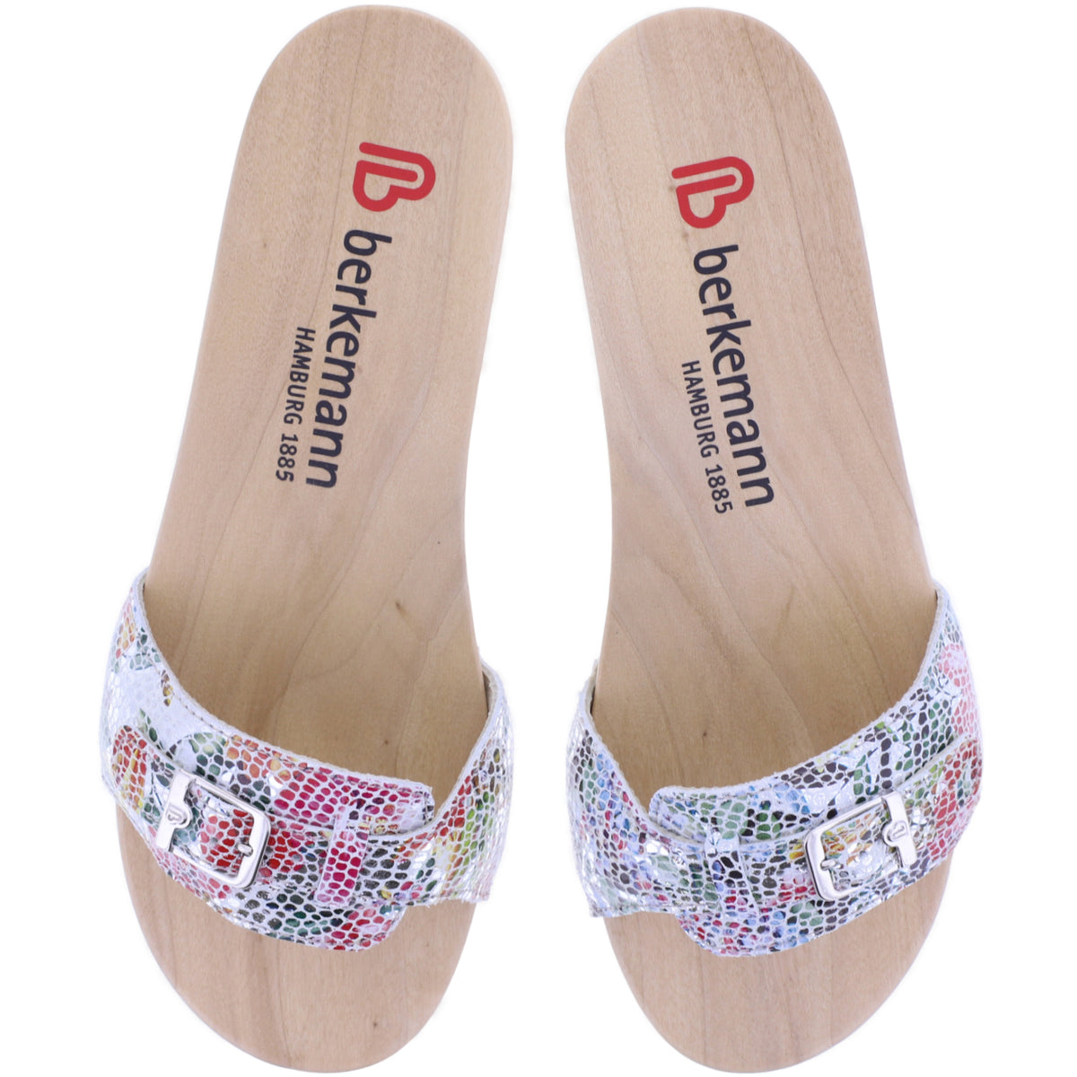Berkemann | Peggy | Multicolor Dschungel Leder | *Exklusiv bei HOUSEOFSHOES* | Damen Holzsandalen