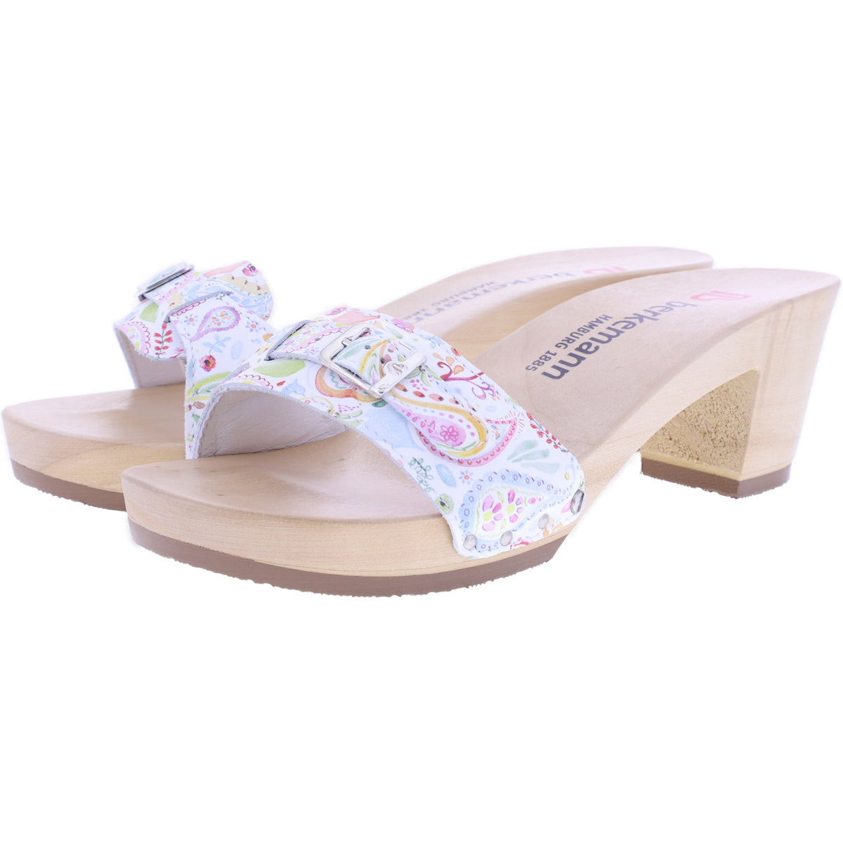 Berkemann | Peggy | Paisley Kalbsleder | *Exklusiv bei HOUSEOFSHOES* | Damen Holzsandalen