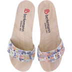 Berkemann / Peggy / Multicolor Hell-Abstrakt Leder / Art: 00200-710 / Damen Holzsandalen