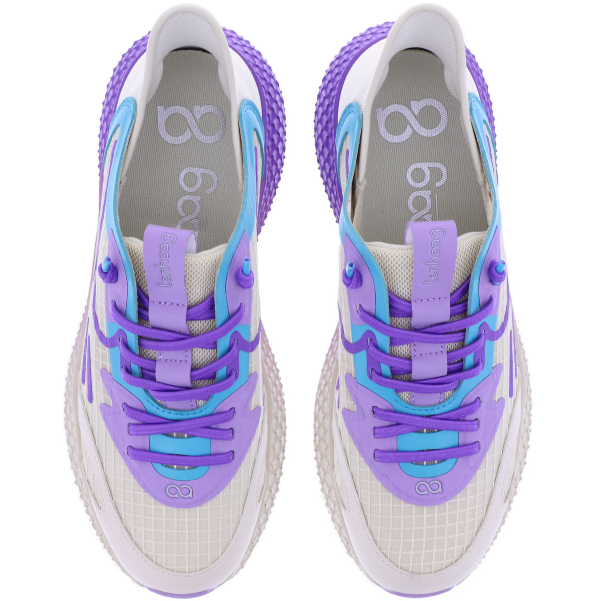 tenhaag | easyhaag | Beige-Aqua-Lavender | 0025-029 | Damen Hands-Free Sneaker
