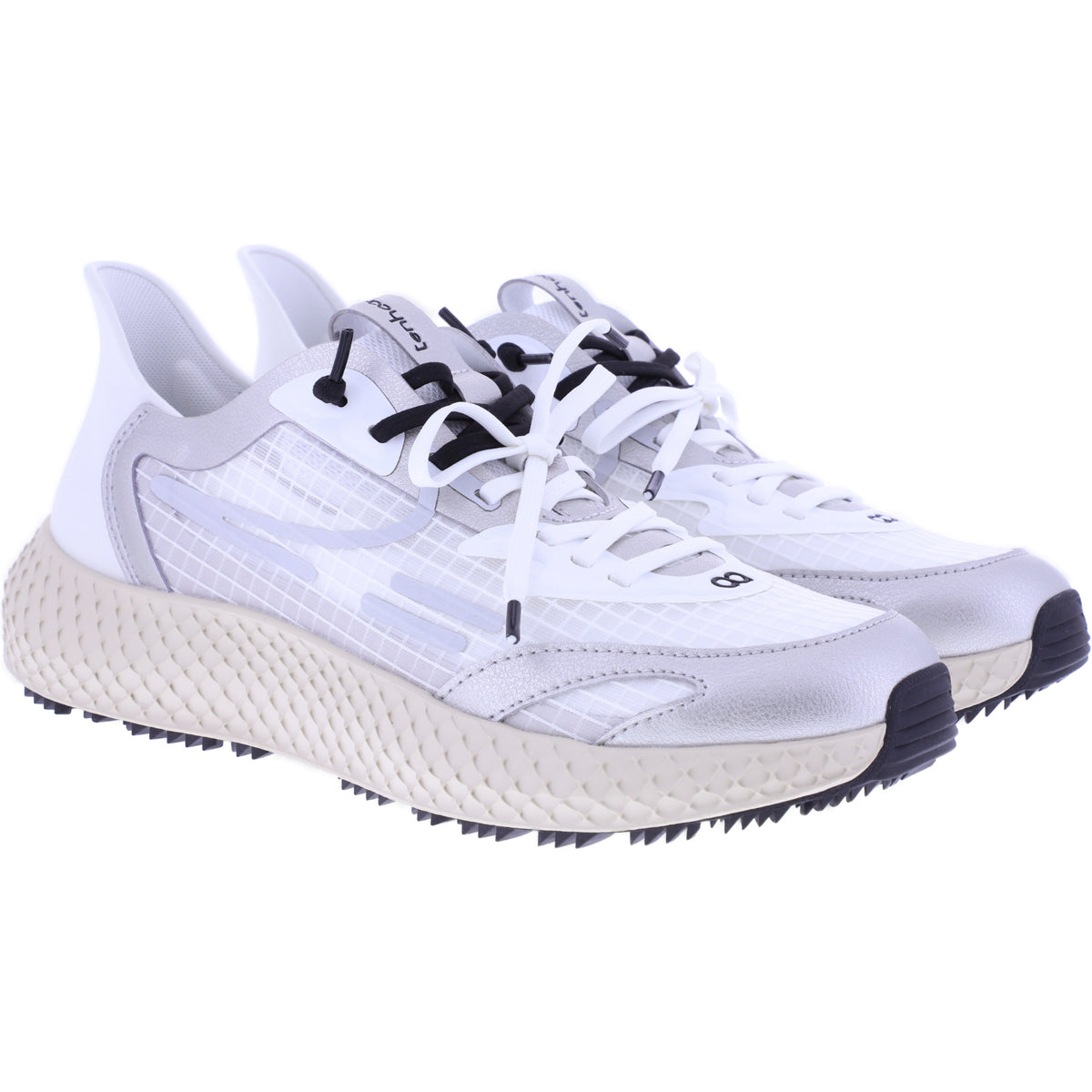 tenhaag | easyhaag by Karo Kauer | Metallic Silver/White-Black | 0025-089 | Damen Hands-Free Sneaker