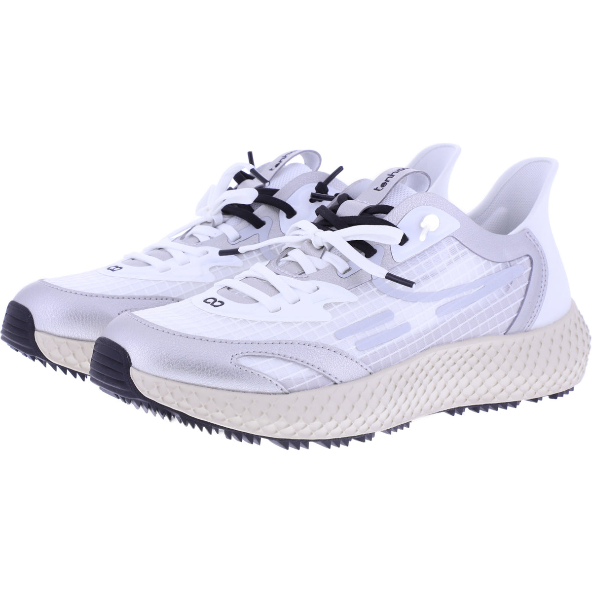 tenhaag | easyhaag by Karo Kauer | Metallic Silver/White-Black | 0025-089 | Damen Hands-Free Sneaker