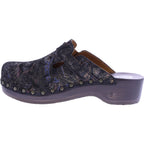 Berkemann / Riemen-Toeffler / Gold-Glamour Flowers Leder / 00402-740 / Damen Holzclogs