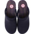 Berkemann | Soft-Toeffler | Schwarz Kalbsfettleder | 00412-031 | Unisex Holzclogs