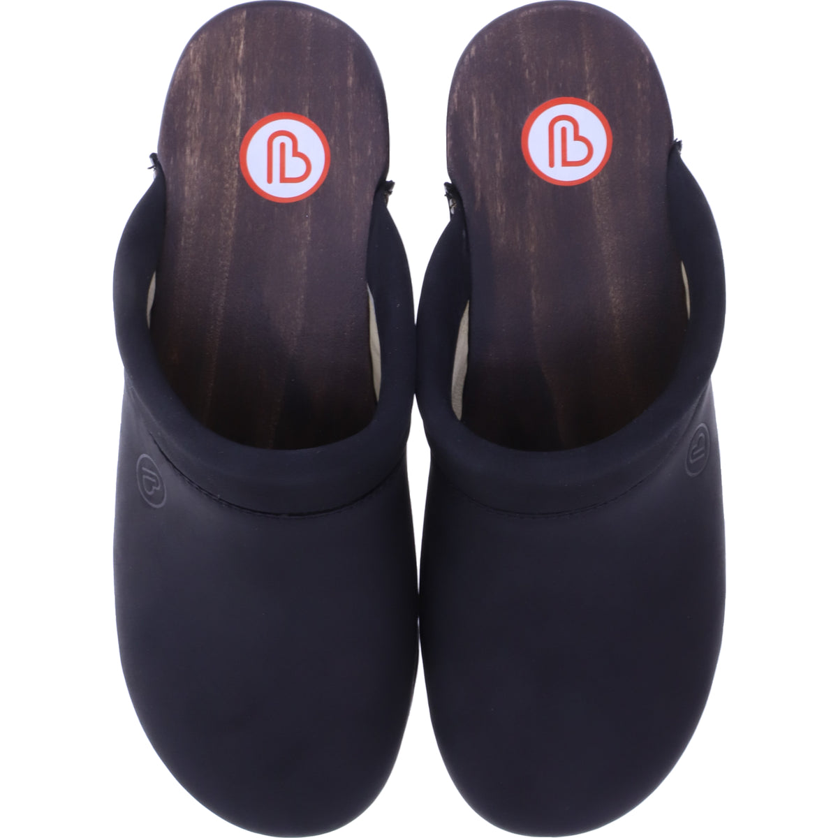 Berkemann | Soft-Toeffler | Schwarz Kalbsfettleder | 00412-031 | Unisex Holzclogs