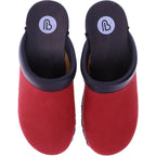 Berkemann / Soft-Toeffler / Feuerrot Softnubukleder / Art: 00412-139 / Unisex Holzclogs