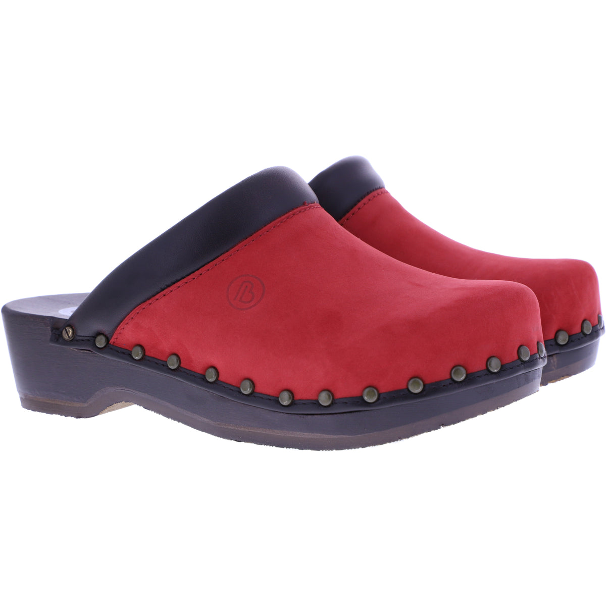 Berkemann / Soft-Toeffler / Feuerrot Softnubukleder / Art: 00412-139 / Unisex Holzclogs