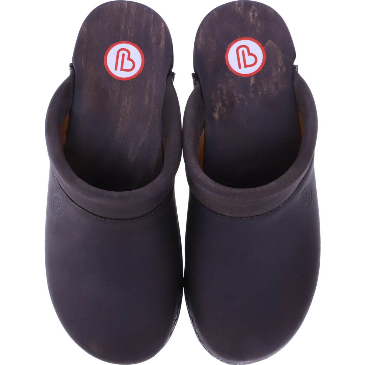 Berkemann | Soft-Toeffler | Dunkelbraun Kalbsfettleder | 00412-481 | Unisex Holzclogs