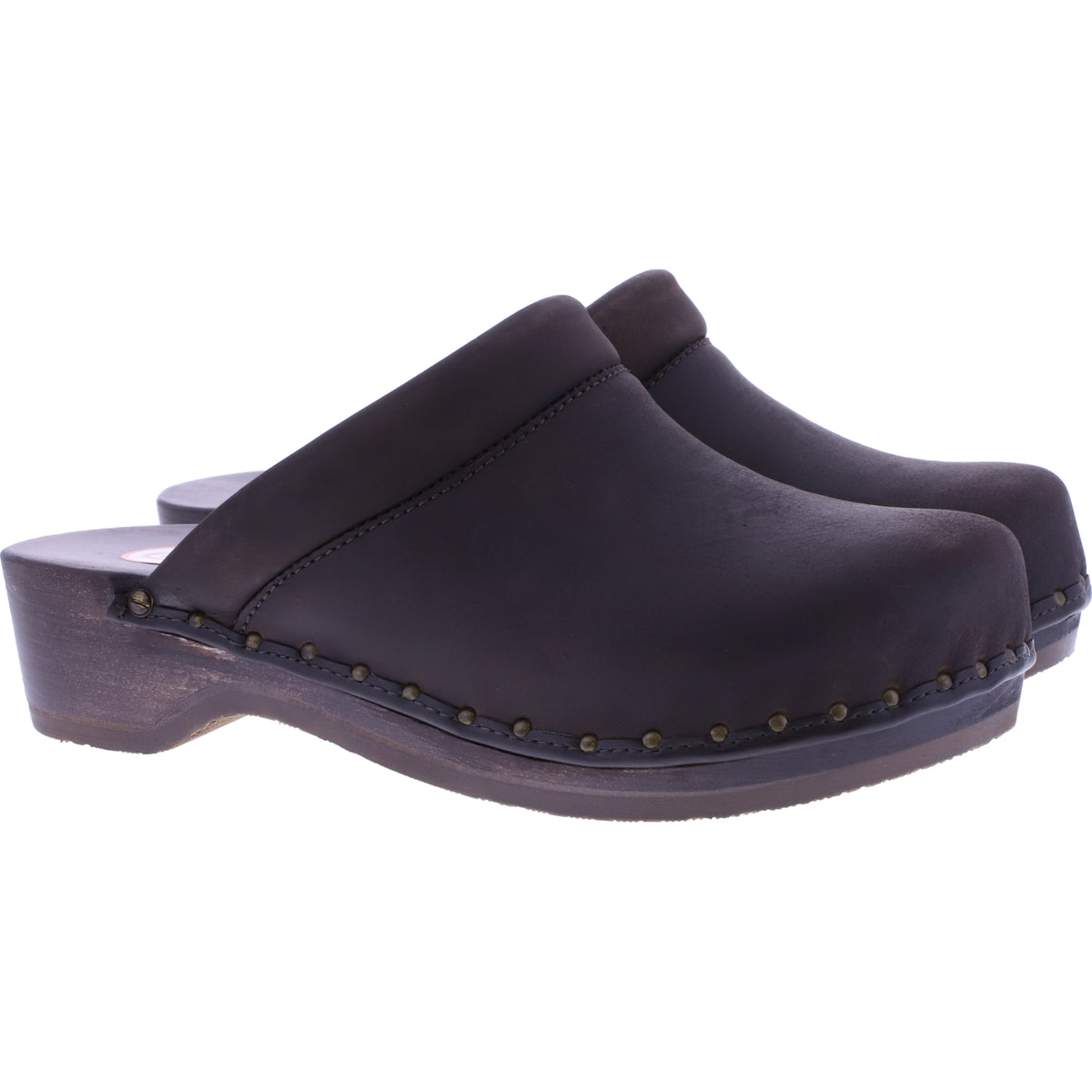 Berkemann | Soft-Toeffler | Dunkelbraun Kalbsfettleder | 00412-481 | Unisex Holzclogs